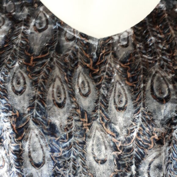 Shimmery Peacock Feather top - Sz. L - Picture 5 of 5